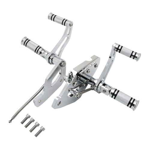 Motorcycle 4" Forward Controls Footpegs Footrests Shift Levers Shifter Peg Linkages Compatible with Kawasaki Vulcan 900 VN900 Classic 2006-2023, Chrome - color: Chrome B, size: VN900