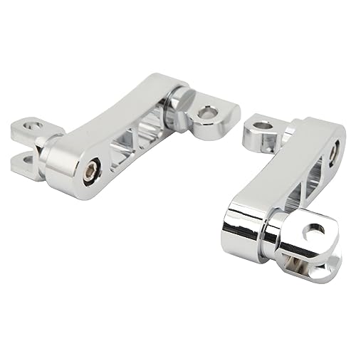 aqxreight Motorcycle Foot Peg Highway Bracket 360° Adjustable Foot Peg Extension Bracket for Bikes Compatible with Male Mount Driver Passenger Pegs - color: Electroplating