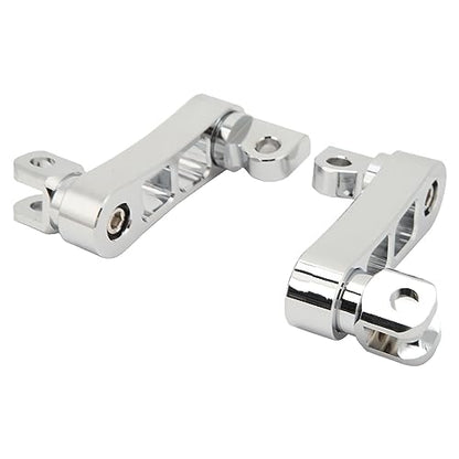 aqxreight Motorcycle Foot Peg Highway Bracket 360° Adjustable Foot Peg Extension Bracket for Bikes Compatible with Male Mount Driver Passenger Pegs - color: Electroplating