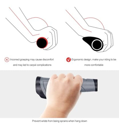 TOPCABIN Bike Grips 2PCS 90mm Length Bike Handlebar Grips Short Mini Bicycle Handlebar Grips Two-Color Rubber Ergonomic Design - color: PVC Grey(90mm+130mm)