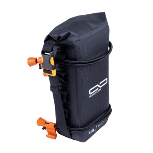 Giant Loop Fender Bag + Number Plate Bag, 3.5 liters of Packable Volume Waterproof Storage Pouch for Essential Items, Ideal for Enduro, Dirt Bike, Snowbike (Black) - color: Black