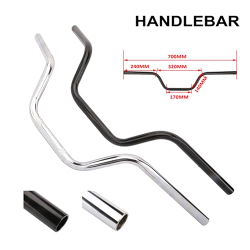 AnXin Motorcycle 7/8" Drag Handlebars High-Rise Tracker Handle Bars Universal For Sportster XL 883 1200 Cruiser Bobber Custom Chopper Softail Dyna Tour Glide Road CG125 Chrome - color: chrome