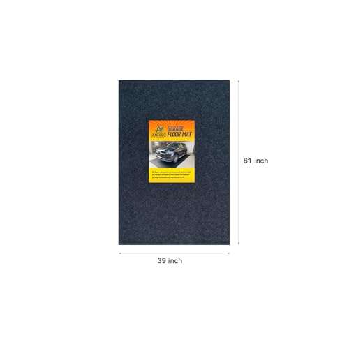 Oil Spill Mat, 39" x 61"- Absorbent, Durable Reusable, Washable, Non-Slip, Anti-Leak, Easy to Clean Cuttable, Polyester with TPR Waterproof Layer, Charcoal - Protects Garage/Driveway Surfaces - size: 3'3" x 5'1" (Rectangular)