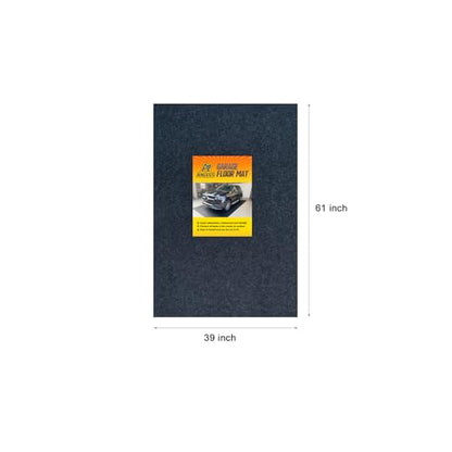 Oil Spill Mat, 39" x 61"- Absorbent, Durable Reusable, Washable, Non-Slip, Anti-Leak, Easy to Clean Cuttable, Polyester with TPR Waterproof Layer, Charcoal - Protects Garage/Driveway Surfaces - size: 3'3" x 5'1" (Rectangular)