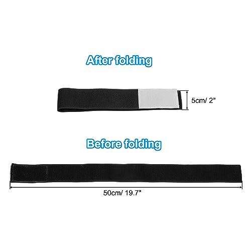PATIKIL Boot Straps, 2 Pack Elastic Polyester Trousers Blouses Ankle Straps Pants Leg Bands with Hook and Loop for Hiking, Fishing, Hunting, 20", Black - color: Black, size: 20"