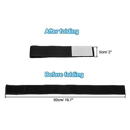 PATIKIL Boot Straps, 2 Pack Elastic Polyester Trousers Blouses Ankle Straps Pants Leg Bands with Hook and Loop for Hiking, Fishing, Hunting, 20", Black - color: Black, size: 20"