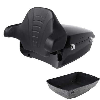 TCMT ABS King Motorcycle Tour Trunk Backrest Fit For Harley 2014-2025 Touring CVO Road King Road Glide Street Glide Electra Glide Ultra Limited Pack - color: Style A