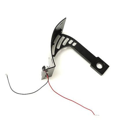 SUNPIE Add White Lights Black Motorcycle Cured Vertical Side Mount Licese Plate with Light Tag Holder Bracket Fits All Sport Bike