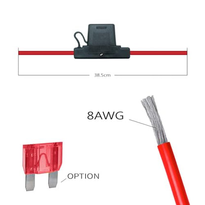 Waterproof in-line Maxi LED Fuse Holder, 8 AWG for Automotive, (2 Pack) Marine Blade Fuse Holder with Waterproof, Golf Cart Lighting, Electrical Circuits - style: LED Maxi
