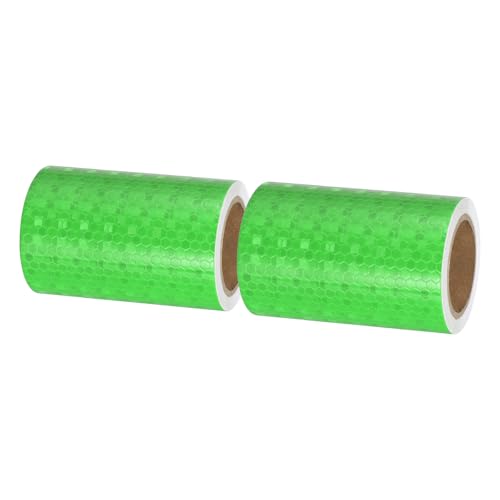 PATIKIL Reflective Tape, 2 Roll 4 Inch x 10 ft Waterproof Self Adhesive High Visibility Caution Warning Safety Tape Outdoor Reflector for Trucks Trailers Cars, Green - color: Green, size: 4 Inch x 10 ft