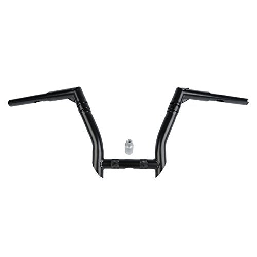 CUSTOM CHROME CCI 10" Rise 1-1/4" Fat Bamboo Ape Hanger Handlebar Fit For Harley Dyna Fat Bob 2008-2017 Low Rider 2016-2017 Street Bob 2007-2017 Wide Glide EFI 2004-2006 - size: 10" Risers