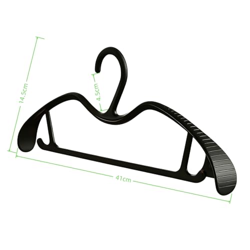 10Pack Coat Hanger Wide Shoulder Hangers Black