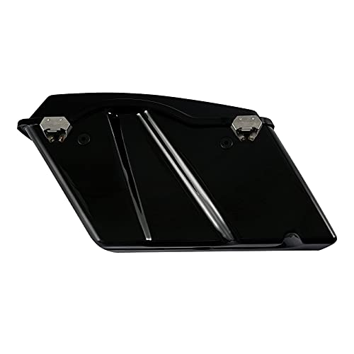 XMT-MOTO Hard Saddlebags Saddle bags for Harley 1994-2013 Touring models road glide, road king, ultra, street glide, electra glide and 1984-2017 Softail models,ALL BLACK - color: Gloss Black/black Latches, size: Standard