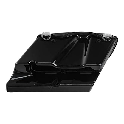 TCMT 5" Stretched Extended Saddlebags 6X9 Speaker Lid Latches Fits For Harley 1994-2013 Touring CVO Road Glide Road King Street Glide Electra Glide Ultra Classic 1994-2013 Vivid Black - color: Vivid Black Black Latches(6x9 Speaker Lid)