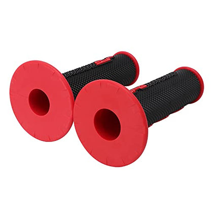 JFG RACING 7/8" Motorctcle Grips,22mm 24mm Non Slip Dirt Bike Hand Handlebar Glue Universal for Most Pit Bike Motercross KLX KX EXC XC SX CRF CR YZ WR DRZ RMZ 50 85 100 150 250 350 450 - color: red