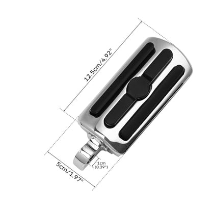 TCMT 10mm Highway Foot Pegs Footrest Chrome Fits For Harley Davidson Touring Softail Dyna