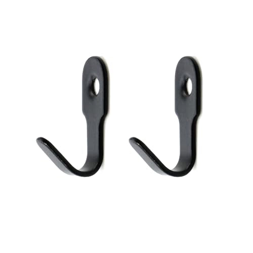 Oedema 20Pcs Wall Hooks Stainless Steel Wall Mount Black J Hooks for Hanging Mirror Picture Coats Clothes Keys Bath Tower - style: Black,20 Pcs