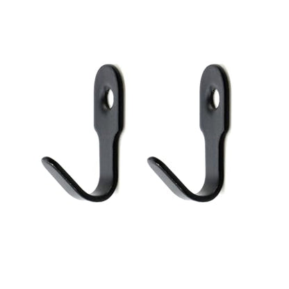 Oedema 20Pcs Wall Hooks Stainless Steel Wall Mount Black J Hooks for Hanging Mirror Picture Coats Clothes Keys Bath Tower - style: Black,20 Pcs