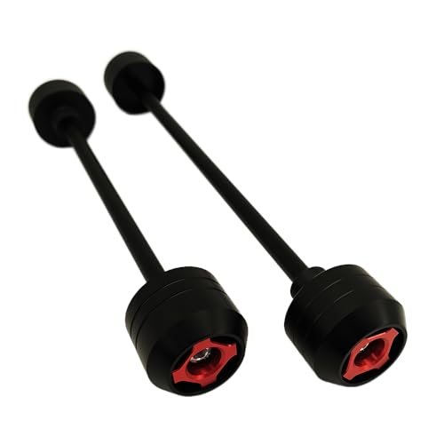 Front Rear Wheel Axle Fork Sliders Compatible for Suzuki Dr-Z 400 Drz400 Motorcycle Left Right Side Falling Crash Protector Guard Pads - color: Red