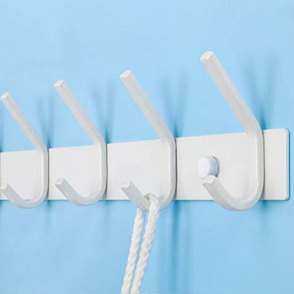 WEBI Coat Rack Wall Mounted,10 Hooks,30" Long Coat Hooks Wall Mount White,Coat Hanger Wall,Hook Rack,Jacket Hooks for Coats,Clothes,Hats - size: 10 Hooks