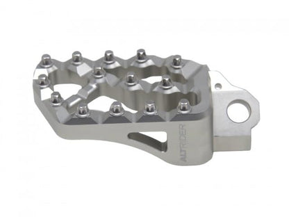 AltRider Adventure X Foot Pegs Compatible With BMW R 1200/1250 / 1300 GS/GSA - Heavy Duty Design - Boot Friendly, High Traction Cleats for Stability & Grip - Adjustable Camber & Height - Silver - color: Silver, size: Adventure X (56mm x 95mm)