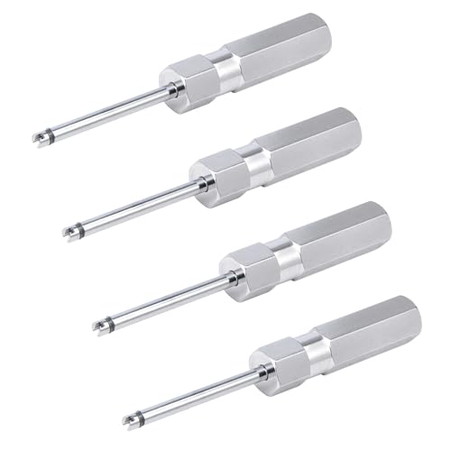 HUIKANGSHENG Valve Stem Core Remover Tool | 4pcs Screwdriver Kit, Compatible with Schrader Valve, Durable Steel Construction