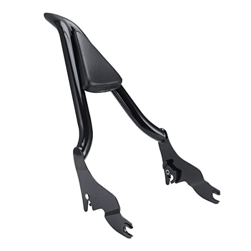 22 inch Detachable Passenger Sissy Bar Fit for Harley Touring Models 2009-2024 CVO Road Glide Street Glide Road King, One-Piece Rear Backrest with Back Cushion Black