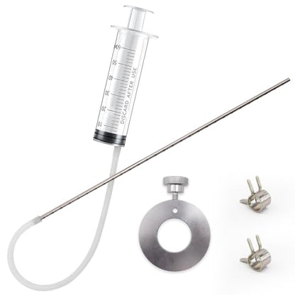 Motorcycle Fork Oil Level Tool Professional Suspension Oil Level Adjuster 60ml Syringe with Adjustable Ring & 300mm Scale Pipe for Motorcycle Maintenance