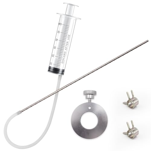 Motorcycle Fork Oil Level Tool Professional Suspension Oil Level Adjuster 60ml Syringe with Adjustable Ring & 300mm Scale Pipe for Motorcycle Maintenance