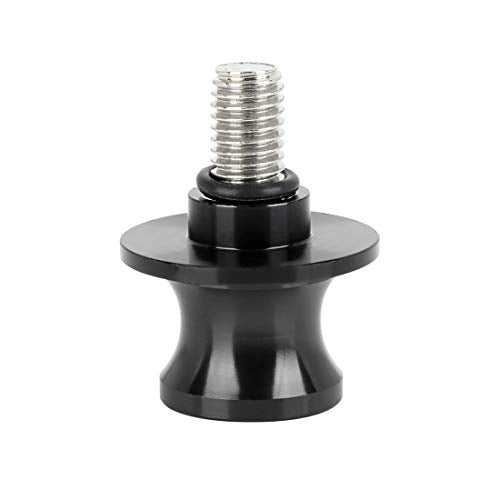 F FIERCE CYCLE 10mm CNC Swingarm Spool Stand Bobbins Starting Frame Screw Swing Arm Sliders Spools Universal Black for Motorcycle - color: Black