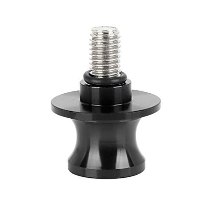 F FIERCE CYCLE 10mm CNC Swingarm Spool Stand Bobbins Starting Frame Screw Swing Arm Sliders Spools Universal Black for Motorcycle - color: Black