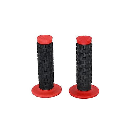 2pcs 7/8" Universal Motorcycle Hand Bar Grips Pillow Grip Anti-Slip Rubber Racing Grip for Dirt Bike Motocross CR80R/85R, CRF150R, CR125R/250R, CRF450R（Red）