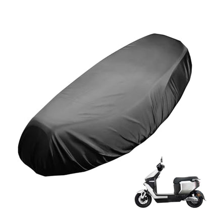 Universal Motorcycle Seat Cover, Waterproof Sunproof Wear-Resistant Oxford Cloth Saddle Protector, All-Season Dustproof Anti-Slip Seat Cushion Replacement Cover for Scooters Mopeds Bikes (Black)