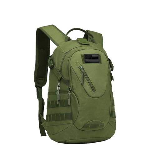 ArcEnCiel 15L Motorcycle Backpack Tactical Bag Rucksacks for Outdoor Camping Trekking Hunting with Patch - color: Green