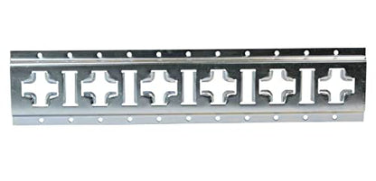 Mytee Products 2 Pack 7" Motorcycle Wheel Chock and 4 Pack 2' X Track Tie Down Rail, ETrack Rail with Horizontal & Vertical Slots.