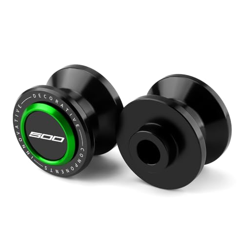 8mm CNC Aluminum Motorcycle Swingarm Spools Sliders Rear Stand Frame Sliders Compatible With Ninja 500 ABS/ABS SE/ABS KRT Edition 2026 2025 2024 Ninja500 Ninja 500 Accessories (Green) - color: green