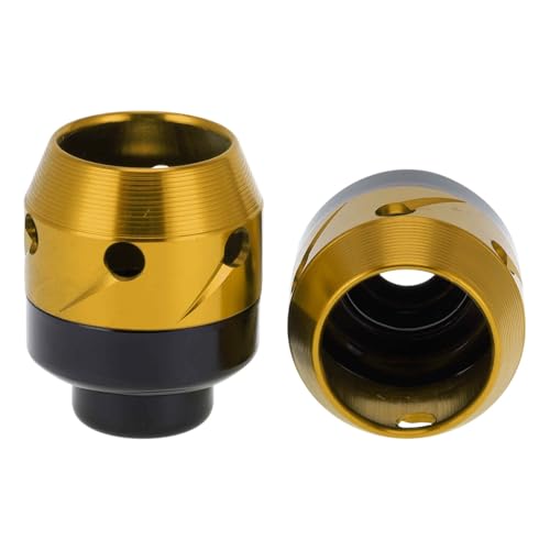Motorcycle Front Fork Frame Sliders Falling Protection Wheel Crash Protector Scooter Moped Aluminum Alloy Gold Tone 2 Pcs - color: Gold Tone