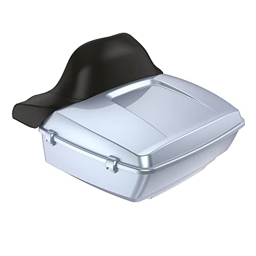 Moto Onfire Atlas Silver Metallic Tour Trunk Luggage Latches Hinges Fit for AB Harley Touring Razor Chopped King Tour Trunk Luggage - color: Atlas Silver Metallic