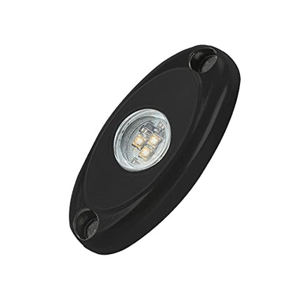 SUNPIE 12 Pods White Rock Lights – Quick Connect, 3 High Power Chips, 4M Extension Wires, Mounting Pads Included, 6000K Pure White, IP67 Waterproof, Fits Trucks, SUV, ATV, UTV, Trailer - color: White, size: 12 Pods