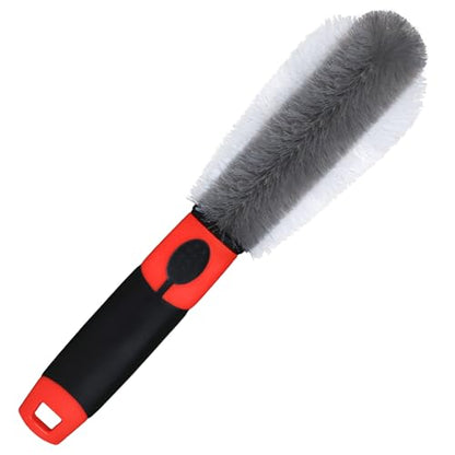 Conliwell Wheel Brush Soft Bristle Car Tire Detail Cleaning Tool, Suitable for Exhaust Ports, Engines, Behicles, Motorcycles,Cars, Trucks, SUVs, and RVs