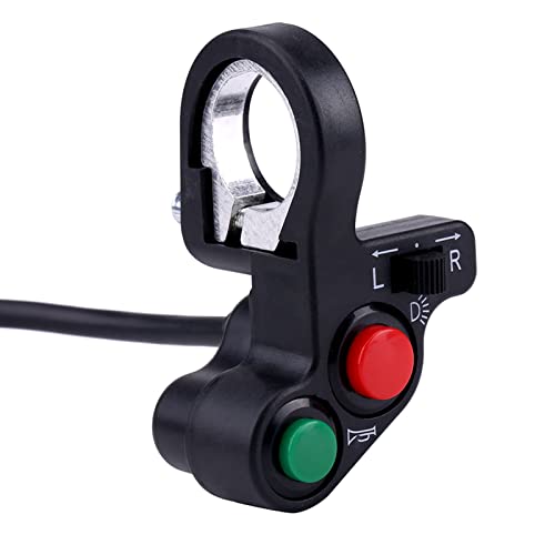 Handlebar Switch, Motorcycle Turn Switch Headlight Turn Light Horn On Off Push Button Motorcycle Handlebar Switch for Motorcycle with 22mm/(7/8inch) Handlebar