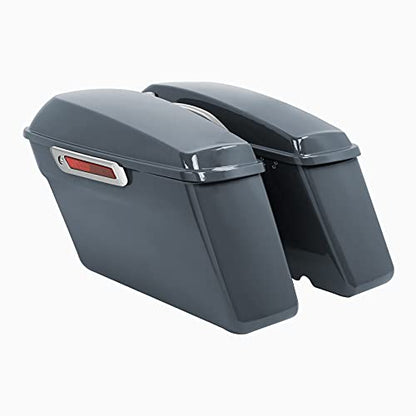 HR3 Gunship Gray Hard Saddlebags Compatible with 2022 Road Glide ST Road Glide Special Road Glide Limited Street Glide ST Street Glide Special Ultra Limited - color: Gunship Gray