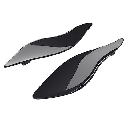 Advanblack Black Pearl Side Wings Air Deflectors, Fairing Side Wing Windshield, Fairing Side Shield, Adjustable Wind Deflectors, Compatible for Harley Touring Street Electra Glide 2014-2023 - color: Black Pearl