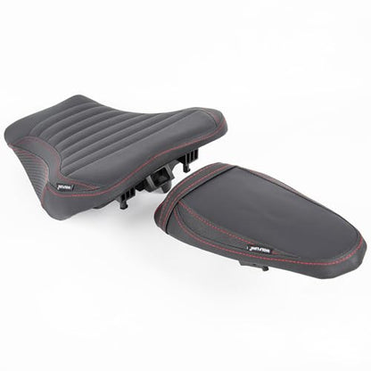 Motorcycle Driver Rider Rear Passenger Seat fit for Z900 Z 900 2017 2018 2019 2020 2021 2022 2023 2024 Pressure Relief Soft Pillion Saddle Cushion Pad, Black - color: Front & Rear - Black