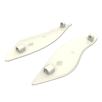 Advanblack Birch White Side Wings Air Deflectors, Fairing Side Wing Windshield, Fairing Side Shield, Adjustable Wind Deflectors, Compatible for Harley Touring Street Electra Glide 2014-2023 - color: Birch White