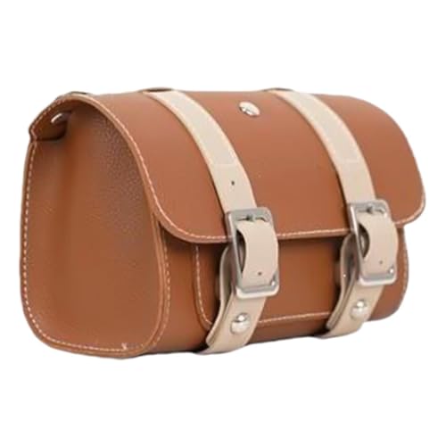 Widely Usage Front Fork Motorcycle Bag - PU Leather Cycling Storage Pouch Carrier, Utility Pack | Riding Accessory For Bike Travel Tools Phone Wallet Waterproof Style Outdoor Usage Utility
