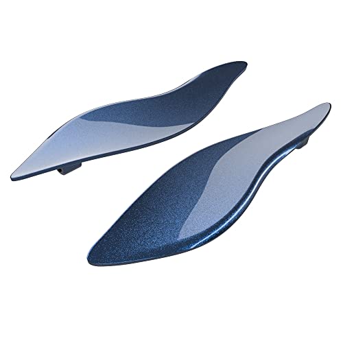 Advanblack Big Blue Pearl Side Wings Air Deflectors, Fairing Side Wing Windshield, Fairing Side Shield, Adjustable Wind Deflectors, Compatible for Harley Touring Street Electra Glide 2014-2023 - color: Big Blue Pearl