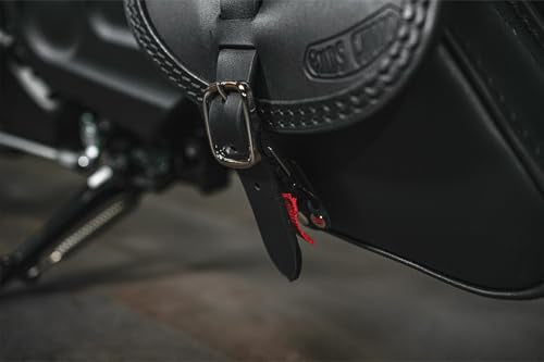 Leather Swingarm Bag Compatible with all 2015-2024 Scout and Scout Bobber, 2025-2026 Scout 101, 2025-2026 Scout Classic, 2025-2026 Sport scout, 2025-2026 Super Scout (Black stitches) - color: Black stitches