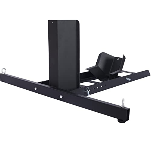 Heavy-Duty Adjustable Motorcycle Wheel Chock Stand, 1800 Lb. Capacity Motorcycle Stand/Wheel Chock for 15"-22" Wheels, Adjustable Heavy Duty Motorbike Front Chock, Black