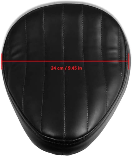 Motorcycle Solo Seat Cushion Baseplate Spring Seat Pad Saddle Bracket for Cruiser Bobber Chopper Honda Yamaha Suzuki Kawasaki (New-Black)